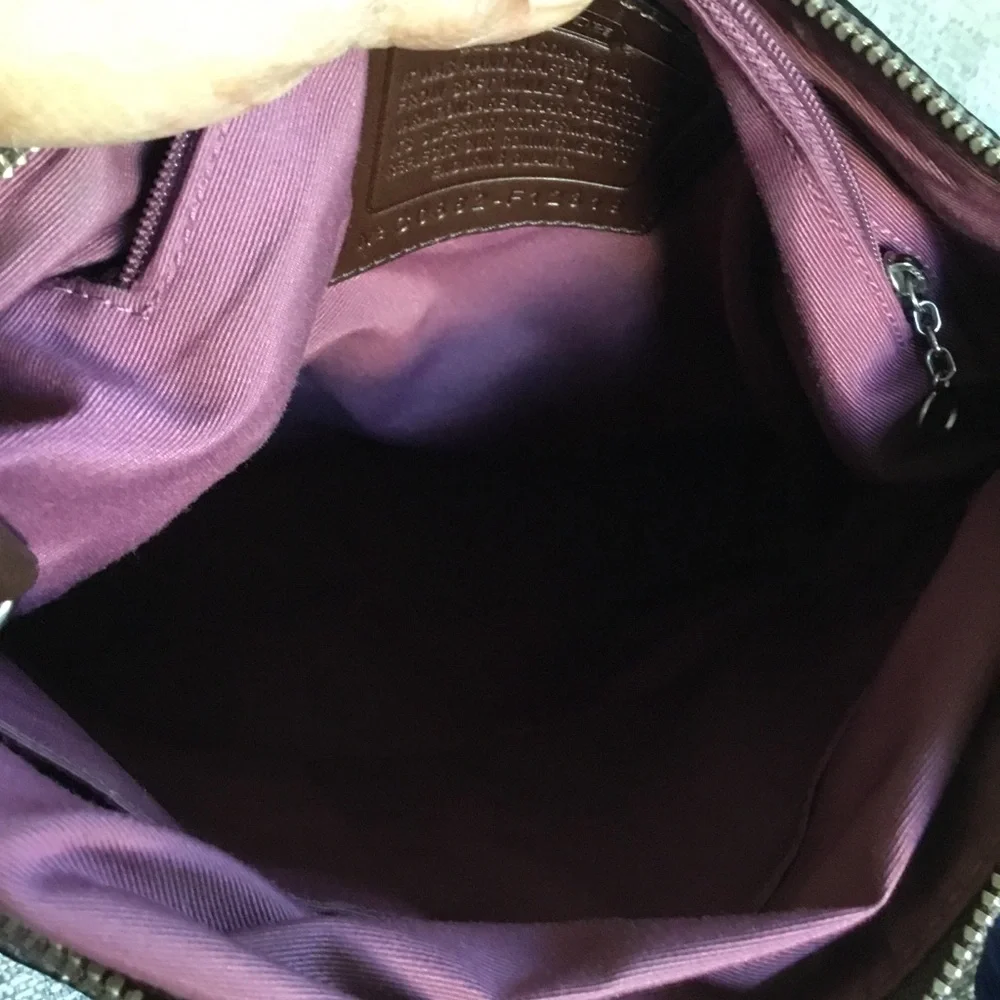 Coach Dark Brown Pebbled Leather Messenger Bag